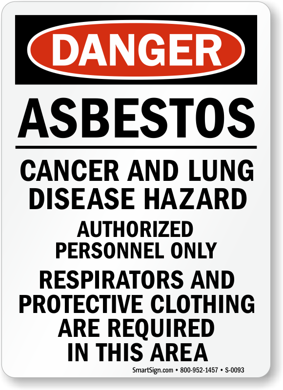 asbestos sign